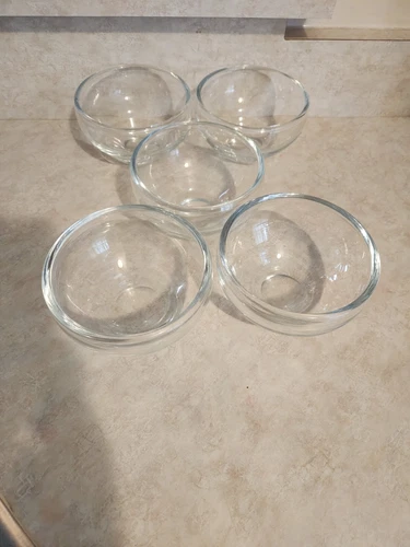 Lot of 5~ Super Clear Glass Cereal/Soup Bowls EUC!!