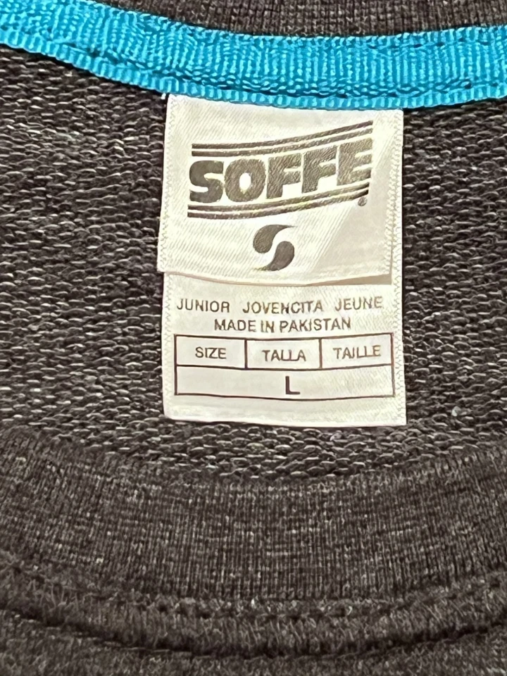 Soffe Jersey Gris Oscuro, Sudadera Ligera, Mezcla Algodón, Mujer Talla Lg Foto 4 de 4