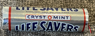 Vintage 1950 s LIFE SAVERS CANDY ROLL  CRYST-O-MINT  Unopened  NOS  Mint!