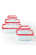 Pyrex 10pc FreshLock Glass Storage Set: Heat ...