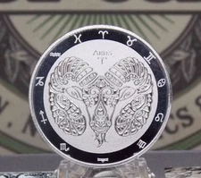 2021 $5 Tokelau Zodiac Signs *ARIES* 1oz .999 Silver Coin #EC1 ECC&C, Inc.