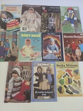 Vtg Lot of 11 Baby Family Knitting Crochet Craft Needlework Patterns Booklets