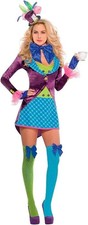 amscan PKT 842770-55 Adult Ladies Mad Hatter Costume Large