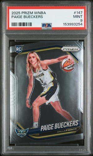 2025 PANINI PRIZM WNBA #147 PAIGE BUECKERS ROOKIE RC PSA 9 ROOKIE CARD