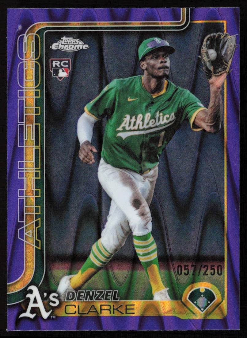 Denzel Clarke 2025 Topps Chrome Update Purple RayWave Refractors #USC15 #/250