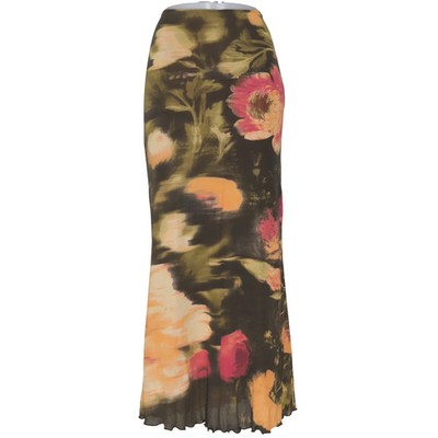 Class Roberto Cavalli, Maxirock, Größe: 38, Mehrfarbig, Blumen, Damen #MvE