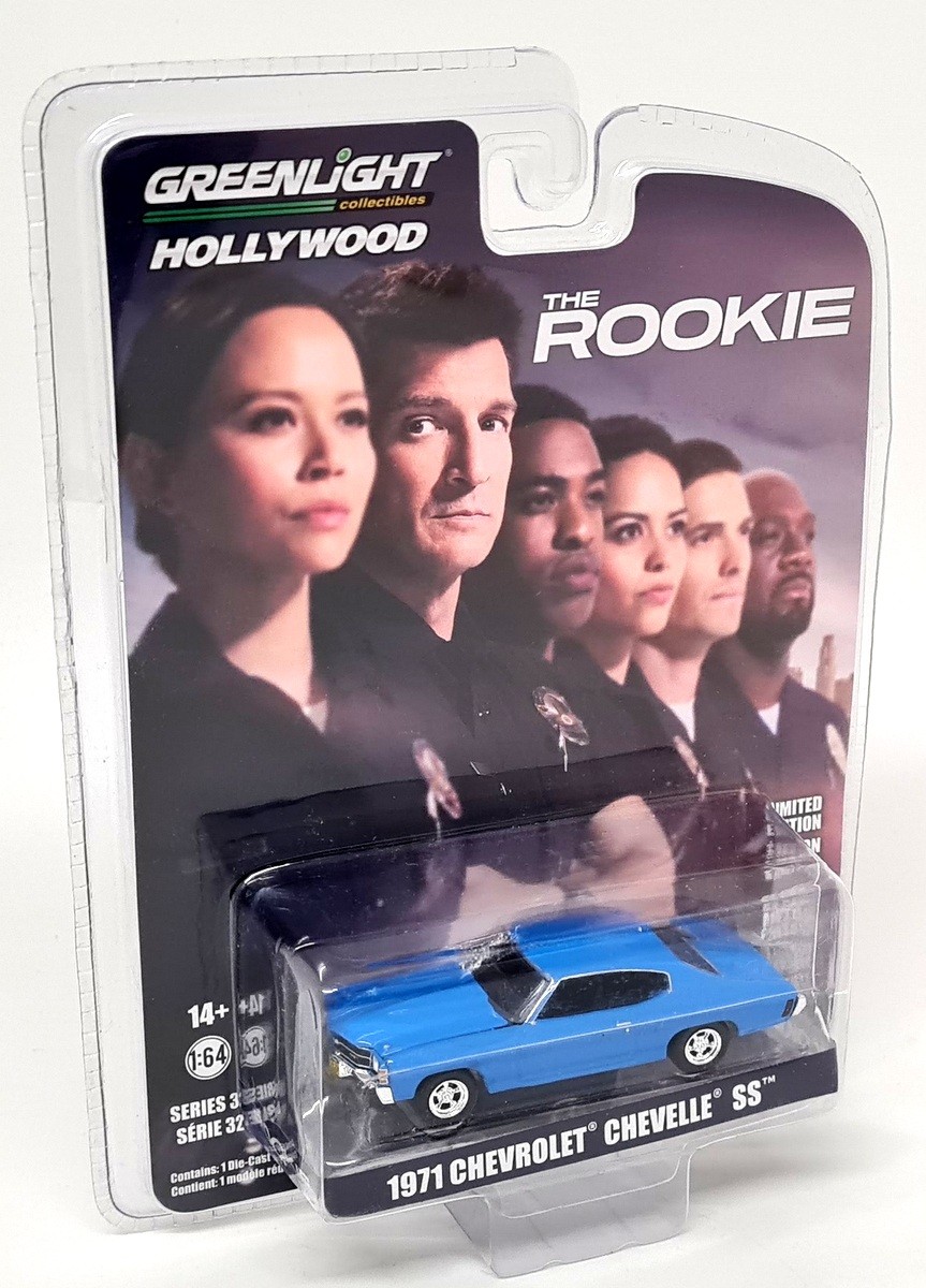 Greenlight 1/64 Chevrolet Chevelle SS 1971 The Rookie Blue Diecast Model Car
