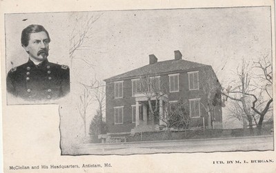 Antietam MD   McClellan & His Headquarters   Pub.  M. L. Burgan   Undivided Back