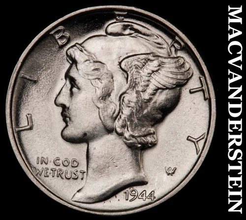 1944 Silver Mercury Dime-Choice Gem BU ++++ Lustrous No Reserve #i5793