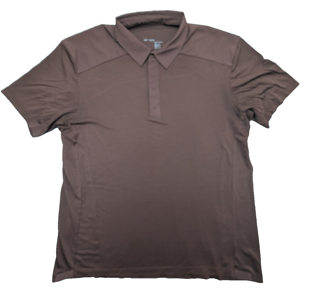 Polo ARC'TERYX uomo 2XL XXL rosso argilla SS golf logo poli lana $200