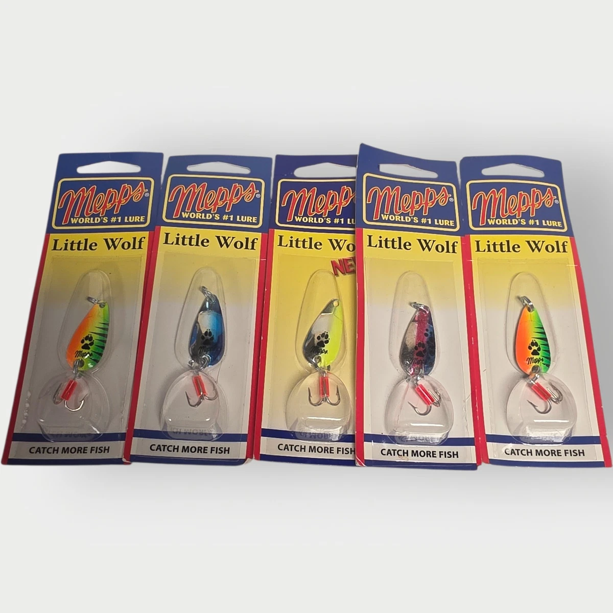 Lot De 5 Cuillères Mepps Aglia Long Feuille De Saule N°1 4,5g - Pêche Truite