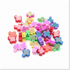 100 Vibrant Polymer Clay Beads for Jewelry Making