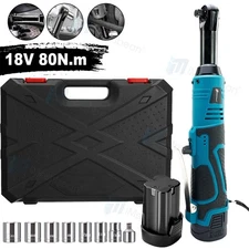 18V Extended Cordless Ratchet Wrench 3/8" 59 ft-lbs (80 N.m) 550RPM 2AH Battery