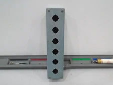 SCE SCE-6PBVL Gray Pushbutton Enclosure 6 Hole Push Button Box