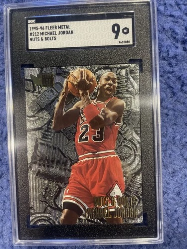 Rare 1995-96 Fleer Metal Card SGC 9- Nuts & Bolts Michael Jordan #212