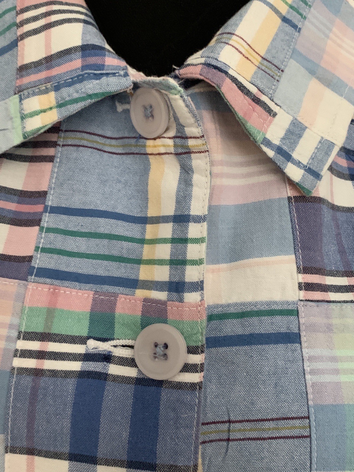 VTG Talbots Madras Plaid Patchwork Button Jacket … - image 7