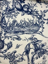 Schumacher - Carolina Toile - Ivory - Cotton Fabric - BTY - 11 & 1/4 Yds x 56"