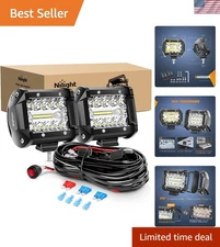 High-Performance 60W Flood and Spot LED Light Pods -  Waterproof Excellence