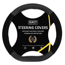 Suede Steering Wheel Cover D Shape Carbon Fiber For Nissan Rogue Altima Sentra