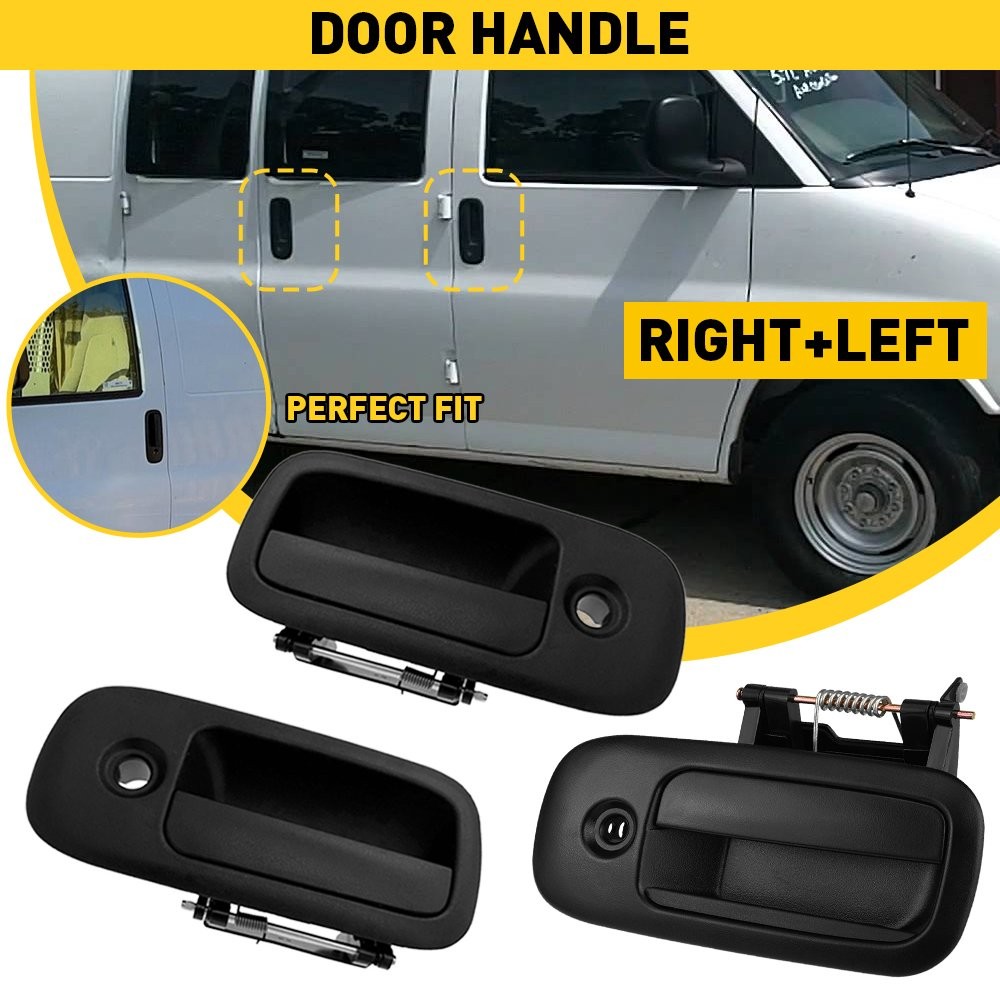 3pcs for 1996-2009 Chevy Express GMC Savana Van Outside Door Handles Set LH & RH thumbnail 12