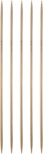 HARFINGTON 5Pcs Bamboo Knitting Needles Double Pointed US 3(3.25mm), Brown 