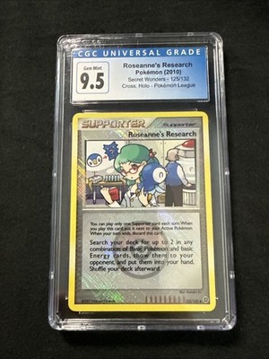CGC 9.5 Roseanne's Research Crosshatch Holo 125/132 Pokemon League