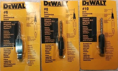 3pc DEWALT #6-#8-#10 DRILL COUNTERSINK INSERT REPLACEMENT FOR'' INDUSTRIAL...