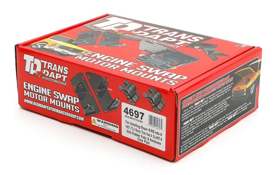 Trans-Dapt Performance MOPAR B/RB into1967-72 A-BODY (with SLANT 6 K-member) Mot - Image 3 of 4