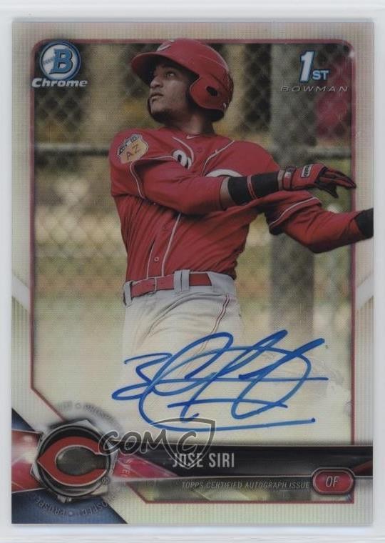 2018 Bowman Chrome Prospect Auto Refractor 405/499 Jose Siri #CPA-JS Auto 0pz8