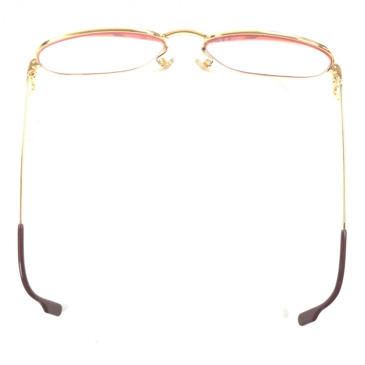 Cartier Vintage Trinity Sunglasses Gold Pink Lens 56 France 