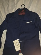 Boys 5 Piece Tuxedo Set, Navy Blue, Brand New Size 6, Regular Fit