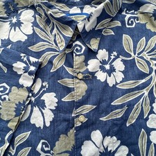 Vintage Phil Edwards By Reyn Spooner Shirt Mens XL Blue Floral Cotton 2000s