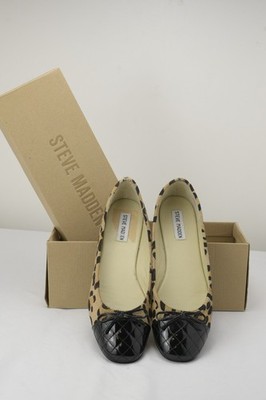 Steve Madden Tipie Leopard Print Calf Hair Ballet Flats Size 9M