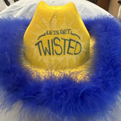 Handpainted let s get twisted cowgirl hat By Astar