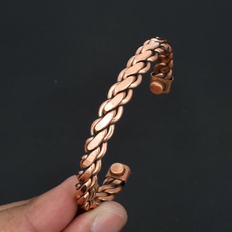 Pure Copper Magnetic Adjustable Handmade Vintage Bangle Jewelry Gift CB-14-059