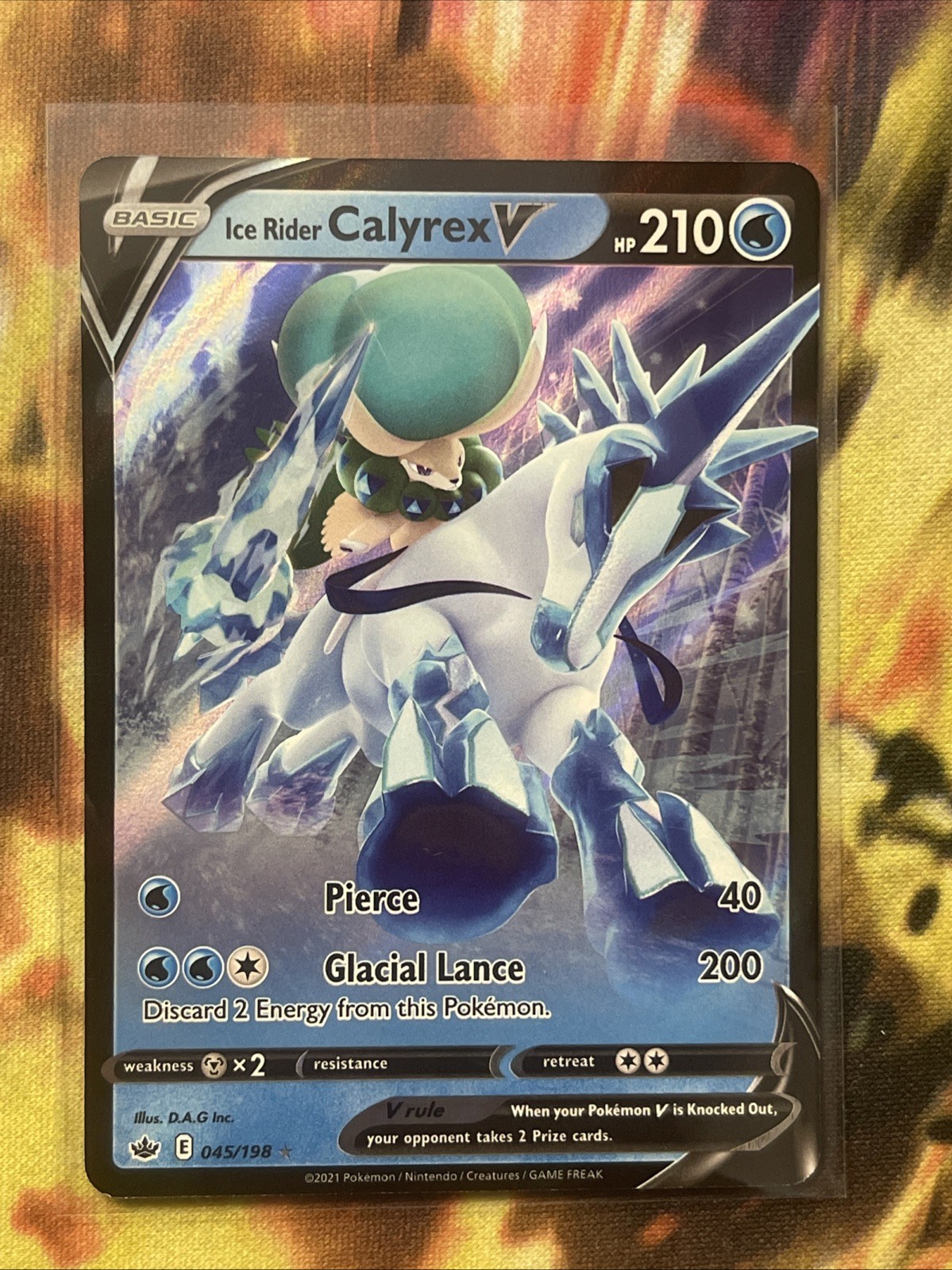 Ice Rider Calyrex V 045/198 Chilling Reign Ultra Rare Holo Pokemon TCG NM