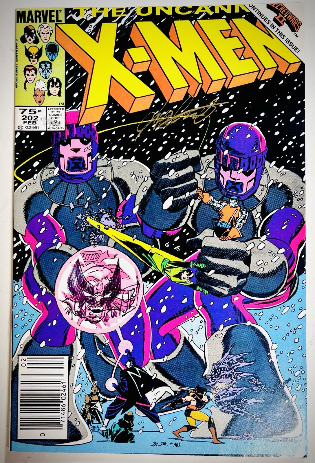 Uncanny X-men 202 Mark Jewellers Insert Romita Jr Remarque Claremont Lee Signed