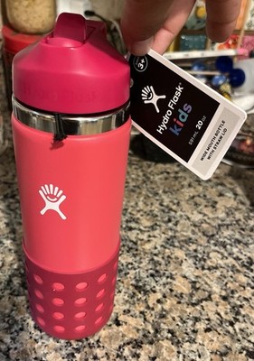 Hydro Flask Kids Wide Mouth Straw LID and Boot 59l ml / 20 oz Snapper Brand New