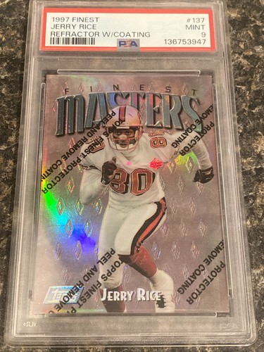 1997 Topps Finest - Jerry Rice #137 Refractor with Coating PSA 9 LOW POP 🐐