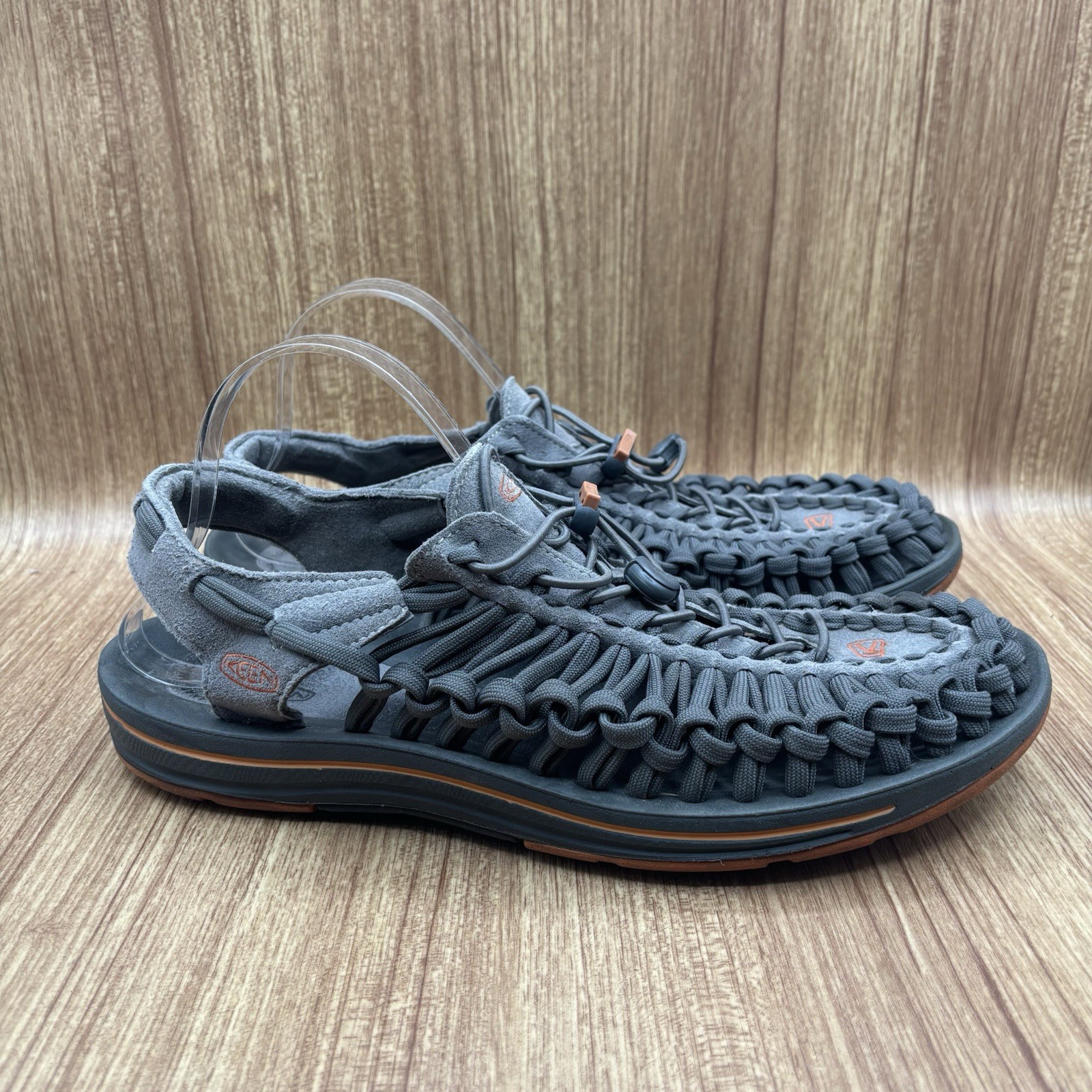 Sandali Keen Uneek outdoor trail escursionismo grigio corda elastica da uomo taglia 12 scarpe