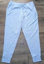 Polo Ralph Lauren Men's Sz L All Over Pony Jersey Knit Sleep Jogger Pants Blue