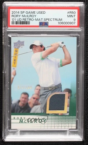 2014 SP Game Used Edition Retro Rookies Spectrum Materials Rory McIlroy PSA 9