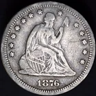 1876-S Seated Liberty Quarter 25c / San Francisco Mint