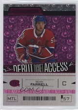 2023-24 Upper Deck Credentials Debut Ticket Access Pink 30/49 Sean Farrell 11w3