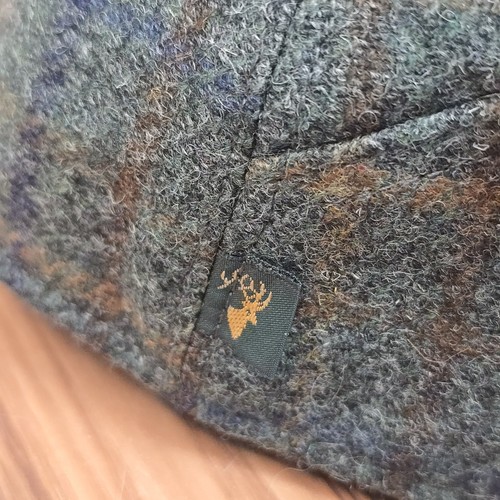Mucros Weavers Tweed Baseball Cap Green Plaid 100% Wool Size XL Made Ireland - Picture 10 of 17