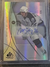 2024-25 Upper Deck SP Game Used Martin St Louis Legends Auto Purple 2/5  HOF 