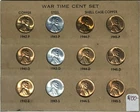 War Time Cent Set, Wayte Raymond holder, Choice/Gem RED UNC