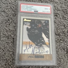 PSA Graded Mike Ribeiro Autograph Topps CHL Card Rouyn Noranda Huskies Hockey 9