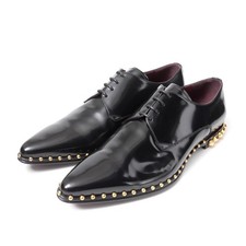 DOLCE&GABBANA Dress shoes Size 8 Studded pointed-toe leather shoes Branded c...