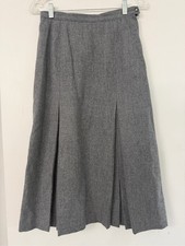Pendleton 100 Wool Lined Gray Pleated A-Line midi skirt vintage Women s size 8